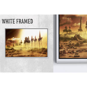 ภาพพิมพ์บนผ้าใบช้างซัลวาดอร์ ดาลี แนวเหนือจริง: ภาพพิมพ์ติดผนังแบบแบน, ผ้าใบพิมพ์ลายสีขาว 1 ชิ้น - Product Image 1