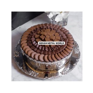Top Selling Vintage Chocolate Serving Bowl Round Shape Metal Stainless Steel Chocolate Bowl Platter for Home Hotel Accessories - Product Image 1