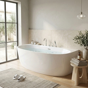 Acrylic Freestanding Whirlpool Drainer-FW-M-2003-Contemporary <b>Massage</b> Deep Soaking OEM/ODM for Hospitality Residential Use - Product Image 3