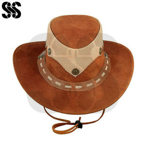 Sombrero de Vaquero de Cuero para Hombre, Estilo Occidental, Ajustable y Duradero, de Alta Calidad, para Montar a Caballo, con Colores Personalizados - Product Image 6