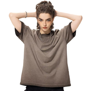 Camiseta de Mujer, Última Moda 2026, Manga Corta, Material Transpirable, Estilo Holgado, Lavado Ácido, Informal - Product Image 1