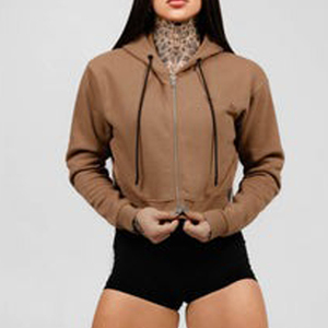 Sudadera Corta Ligera al por Mayor para Mujer, Sudadera de Manga Larga, Cómoda, de Alta Calidad - Product Image 2