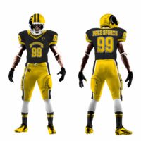 Top vente adulte jeunesse football américain uniforme haute qualité sublimé intégré rembourré pantalon numéro personnalisé vêtements de sport