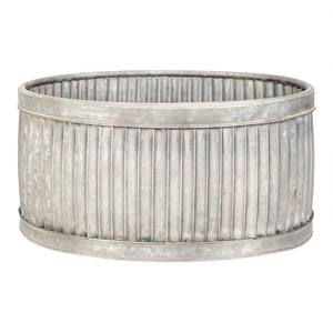 Rectangular Embossed Galvanized Metal Garden Planter Rustic Farmhouse <b>Flower</b> <b>Box</b> For Home Decor - Product Image 4
