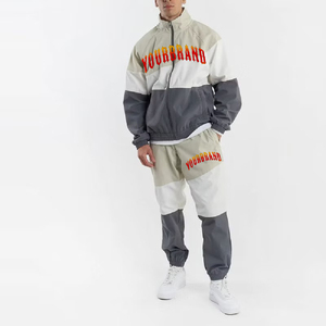 Survêtements homme en polyester/élasthanne léger avec logo personnalisé Survêtements de course coupe-vent d'extérieur pour jogging - Product Image 2
