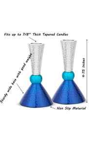 Tendance Evergreen 2-en-1 Bougie en métal et support de lumière de thé Finition marteau pour manger Vacances Pâques Noël Hanukkah - Product Image 3