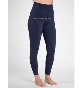 Trajes ecuestres de primer nivel Leggings de caballo de lujo Pantalones de montar más vendidos Medias de equitación personalizadas con bolsillos para teléfono - Product Image 1