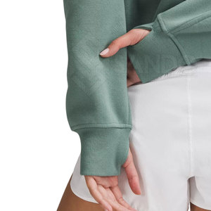 เสื้อฮู้ดดี้สตรีทแวร์สีพื้นรุ่นใหม่ล่าสุดสำหรับฤดูหนาว ผ้าฝ้าย 100% ซิปครึ่งตัว ระบายอากาศได้ดี ขายส่ง - Product Image 4