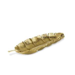 Bandeja de servicio de metal con diseño único para bodas y eventos, decoración de mesa, plato de hojas, bandeja para ensaladas - Product Image 4