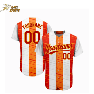 2025 adultos gradiente impresión Digital 100% poliéster antibacteriano cuello en V béisbol Softball Jersey hombres mujeres uniforme camisa 220g - Product Image 5