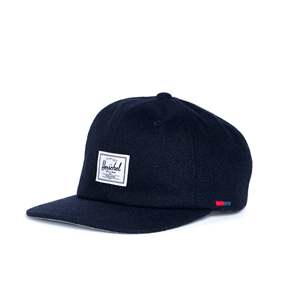 Casquette Albert en laine (marine) – Casquette de camping haut de gamme - Product Image 1