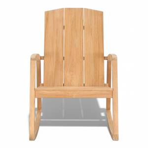 Modern Teak <b>Wood</b> Garden Rocking Chair <b>Outdoor</b> Patio <b>Furniture</b> Luxury Solid Hardwood Weatherproof Rocker Chair for Leisure - Product Image 2