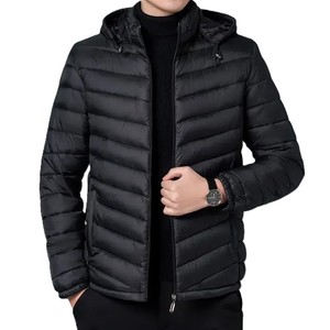 Venta al por mayor ODM OEM Nylon Bubble Jacket acolchado de invierno de los hombres brillante extraíble con capucha Puffer Chaquetas - Product Image 1
