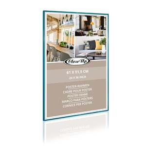 Turquoise Plastic <b>Poster</b> Frame 61 X 91.5cm Size Elegant Display for Artwork and Photos - Product Image 1