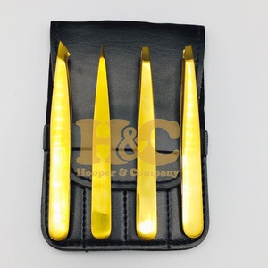 Pinzas para Cejas de Calidad Premium, Pinzas de Acero Inoxidable con Logotipo Mink, Juego de Pinzas Doradas, Empaque Sostenible - Product Image 5