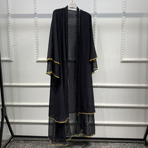 เสื้อผ้าอิสลามแบบดั้งเดิมผู้หญิงมุสลิม abaya สีทึบ abaya ชุบ khimar ฮิญาบ abaya เสื้อผ้าอิสลามขายส่งสําหรับผู้หญิง - Product Image 4