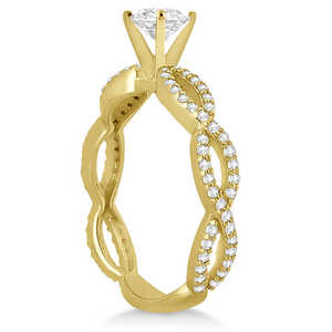 Bague de fiançailles en or jaune 18 carats avec diamant de 0,65 carat, bijoux de mariage élégants - Product Image 3