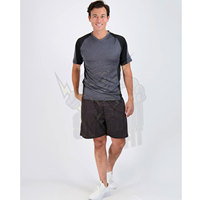 T-shirt de performance athlétique à col ras du cou pour homme, séchage rapide, anti-humidité, léger, 100 % coton peigné, vente en gros