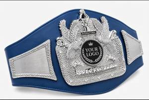 Championship Belts for <b>Wrestling</b> Boxing MMA Taekwondo Judo Jiu-Jitsu Grappling-Breathable Leather Customizable Unisex Belt - Product Image 3