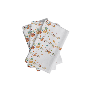 Élégant design géométrique brodé Jai Rectangle Golf Cuisine Fête Mariage 100% Coton Biologique Sans Peluches Lavable en Machine - Product Image 1