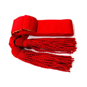 Haute qualité nouveauté cérémonie rouge taille ceinture ceintures taille personnalisée glands brodés en gros uniforme ceintures personnalisé - Product Image 1