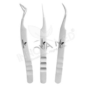 Pinces à cils professionnelles en acier inoxydable, outil d'application de précision pour extensions de cils, extensions de cils écologiques - Product Image 2