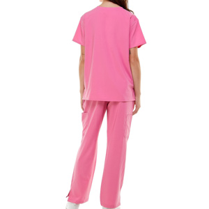 Uniformes Médicos Unisex con Cuello en V y Cinco Bolsillos, Antiarrugas, Lavables, de Poliéster/Algodón, en Oferta - Product Image 4