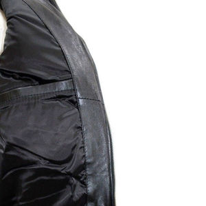 <b>Men's</b> Genuine Leather Bomber Jacket With Faux <b>Fur</b> Collar Down Filled Windproof Winter <b>Coat</b> Regular Fit - Product Image 5