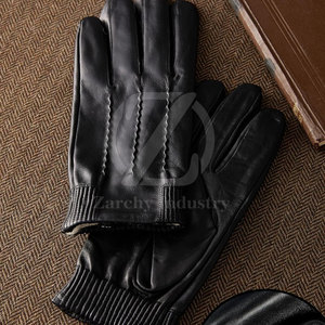 Gants de conduite pour hommes en cuir véritable, style mode, antidérapants, ajustables, toutes saisons, personnalisables, vente en gros - Product Image 4