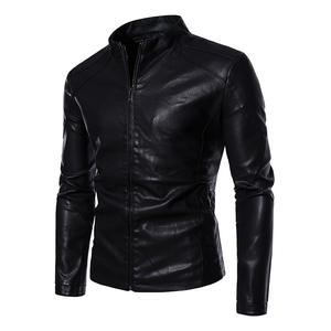 Veste en cuir en peau de mouton pour hommes de haute qualité personnalisée en gros col montant différents Styles couleurs cuir enduit - Product Image 2