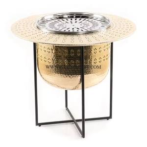 Dallah สแตนเลสอุปกรณ์ครัวกระจกขัดเงาพร้อมขาตั้งเหล็กผงสีดำสำหรับใช้ในบ้านและโรงแรม - Product Image 4