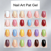 Palette de gel solide Pat Pat de 24 couleurs, non toxique, longue durée, pour nail art UV, conception française, DIY, OEM