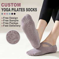 Chaussettes de yoga, pilates et ballet professionnelles à double vulcanisation en silicone haute adhérence pour studio de danse et barre - Prix de gros