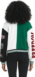 เสื้อแจ็คเก็ตแขนสั้นผู้หญิง, เสื้อครอปสตรีทปักลายตัวอักษรแขนสั้น - Product Image 6