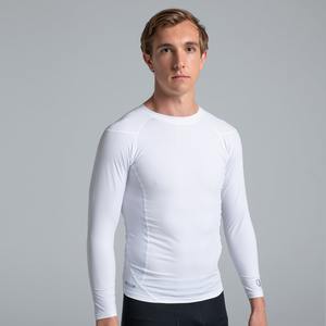 High Quality Men's Compression Fit Long Sleeve Rash Guard <b>Swim</b> Shirt Spandex BJJ UFC Gym Fitness Plain Excellent for UFC BJJ - Product Image 5