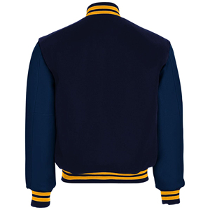 Personnalisé de haute qualité grande taille homme veste à manches longues en cuir veste universitaire avec col montant décontracté logo brodé - Product Image 5