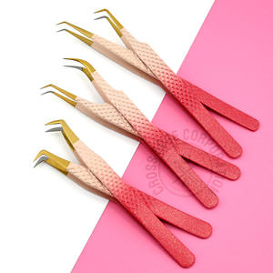 Professional Curved Classic Tweezer Fiber Tip Lash Extension Tweezers 45 90 Maga Boot Volume Fans Nonslip Lash <b>Tool</b> - Product Image 1