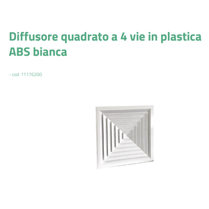 เทคโนซิสเต็มมี ช่องลมสี่ทิศทาง สีขาว ทำจากพลาสติก ABS สำหรับเครื่องปรับอากาศ ระบบ HVAC - Product Image 3
