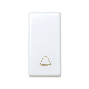 Pulsante bianco con simbolo campanello per mezzo elemento (Simon 27 27 27150-64) - Product Image 1