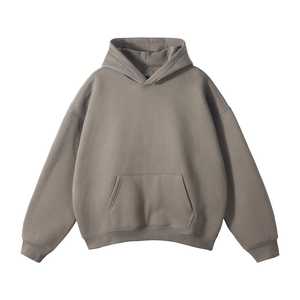 Sweat-shirt à capuche surdimensionné personnalisé OEM, sweat-shirt lourd pour homme, logo personnalisé, tissu en molleton français, épaules tombantes, 100% coton, sweat-shirt vierge - Product Image 2