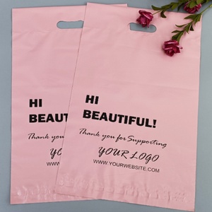 100 Bolsas de Envío Personalizadas con Asa de Poliéster Rosa, Diseño de Redes Sociales, para Boutique, Tienda Online, Envío de Pequeñas Empresas - Product Image 3