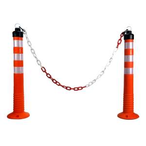 Conjunto de Barrera de Plástico para Guía de Tráfico en Exteriores para Bollards - Product Image 1