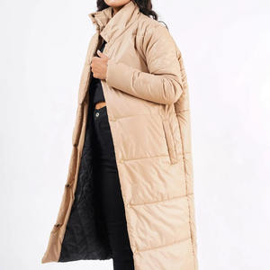 Manteau long matelassé pour femme, veste tendance d'hiver, marque personnalisée - Product Image 5