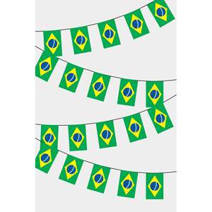 Brazilian Rectangular Party <b>Banners</b> Guirlande Festive Decorative Flags - Product Image 1