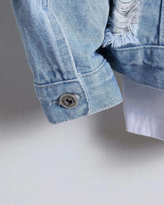 Chaquetas de mezclilla personalizadas al por mayor, transpirables, ecológicas, para hombre, con cuello alto, logotipo frontal, moda de invierno, estilo urbano, alta calidad - Product Image 5