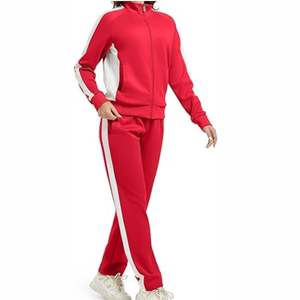 Ensemble de survêtement sportif pour femme de qualité supérieure, à capuche, uni, coupe ajustée, tissu respirant, tenue de jogging, vêtements décontractés de fitness - Product Image 3