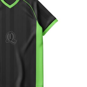 Camiseta de Floorball Negra y Verde al por Mayor, Sublimada, de Poliéster, Secado Rápido, Transpirable, para Hombre - Product Image 4