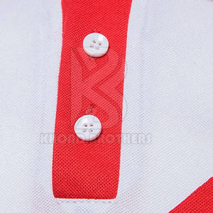 100% coton pour hommes de qualité supérieure pour polos coupe ajustée respirant à manches courtes motif solide tissu tricoté - Product Image 4