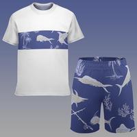 Ensemble short à manches courtes pour hommes imprimé palmier Miami vacances Style T-Shirt Shorts bord de mer surf sport plage costume deux pièces