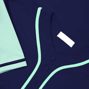 Vêtements de sport Maillot de baseball Chemises boutonnées Sports d'équipe actifs Maillots de baseball Coupe confortable Personnalisé Noir uni - Product Image 3